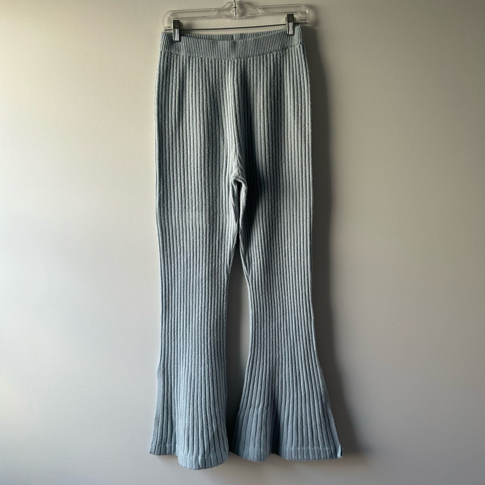 Something Navy light blue wool/cashmere blend knit pants